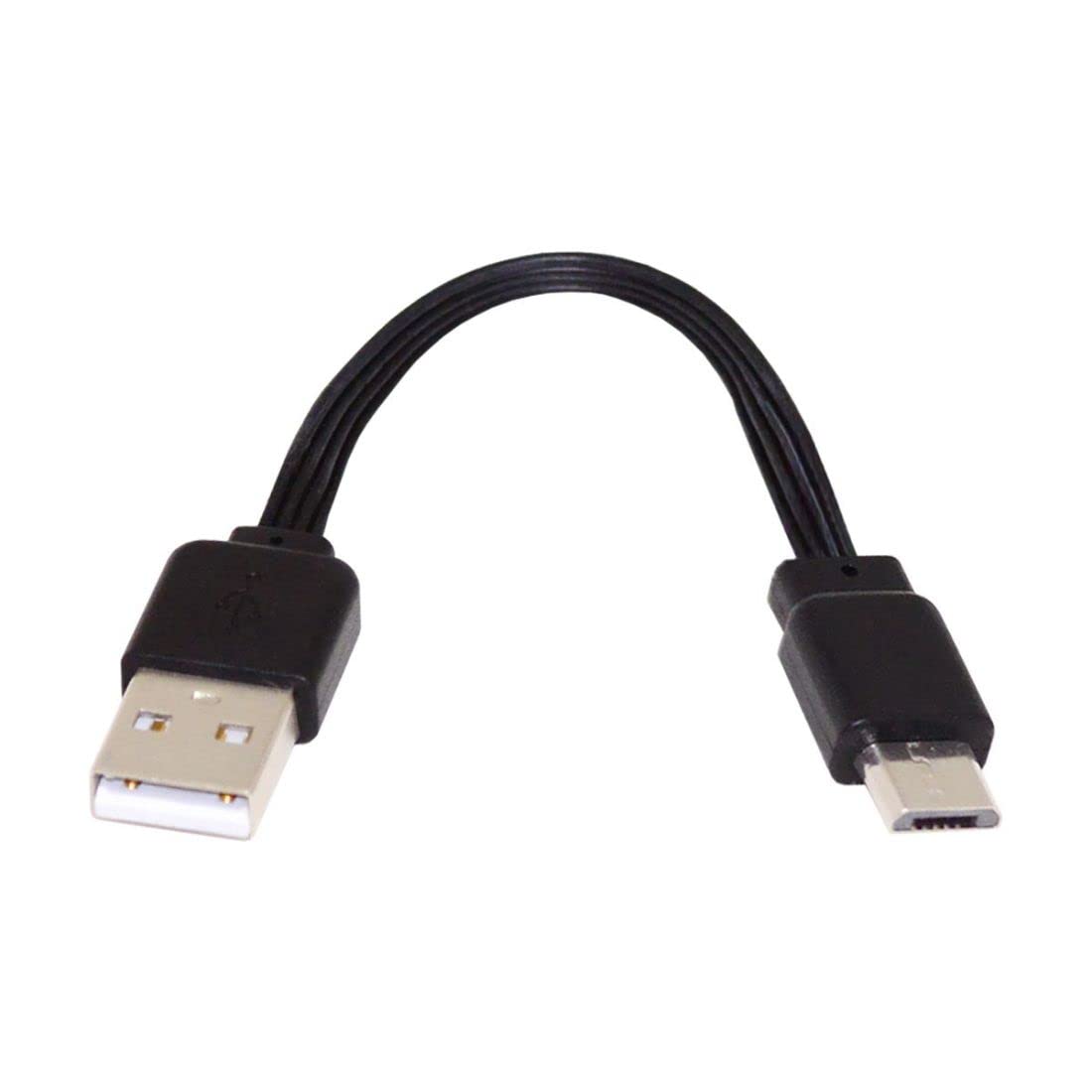ChenYang CY USB 2.0 Type-A Male to Micro USB Male Data Flat Slim FPC Cable for FPV & Disk & Phone 13cm