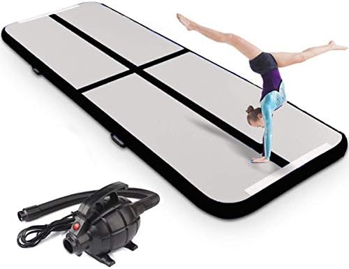Inflatable Gymnastic Mat Air Track Tumbling Mat with Pump Air Floor Practice Gymnastics Cheerleading Tumbling Martial…