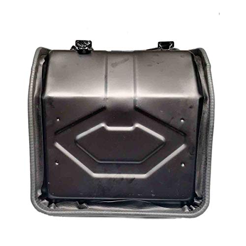 Cozyel PVC Waterproof Black Tractor Seat with Back Rest a Drain Hole Water-Resistant Steel Frame for Lawn Mower, Garden Tractor UTV/ATV Mini Digger Mower Forklift