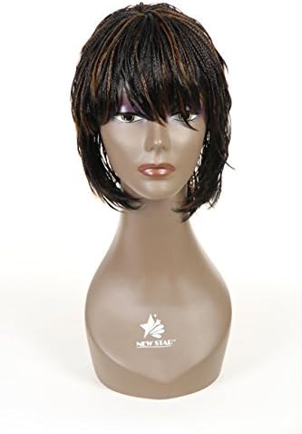 Synthetic Small Box Braid Wigs African American Bob Braided Wigs 12"