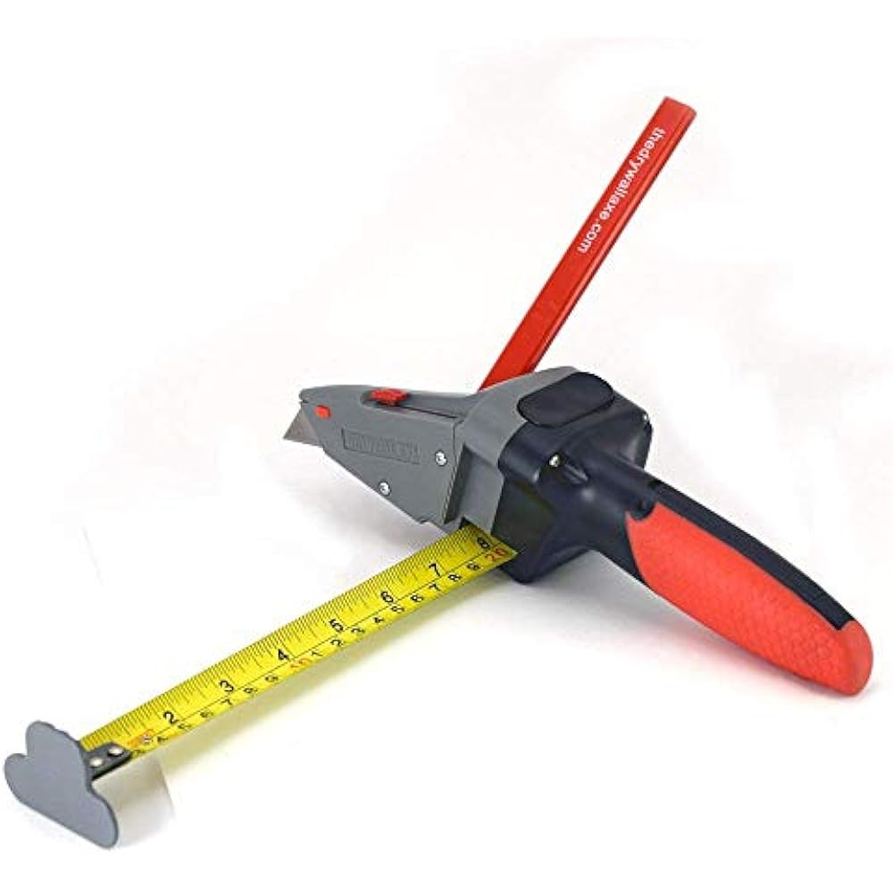 Drywall Axe Allinone Hand Tool Measuring Tape Utility Knife Measure