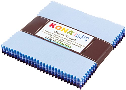 Studio RK Kona Cotton Solids Blueberry Thicket Charm Squares 42 5-inch Squares Charm Pack Robert Kaufman Fabrics CHS-356-42