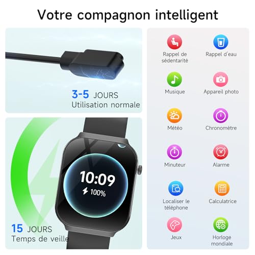 2026 New Smartwatch with ECG/Blood Pressure/Mini Health Check/BMI/Uric Acid, 2.2" 3D Curved Screen Smart Watch with 24H Heart Rate/HRV/SpO2/Sleep Monitor, Android/iOS