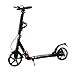 Scale Sports Adult Kick Scooter Portable Lightweight Adjustable Suspension Disc Hand Brake Black