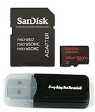 128GB Memory Card works for Gopro Hero 6, Fusion, Hero 5, Karma Drone, Hero 4, Session, Black Silver White - Sandisk Extreme UHS-1 128G micro SDXC Micro SD with Everything But Stromboli Card Reader