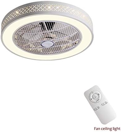 JINWELL Fan Ceiling Light Creative Modern Ceiling Light LED Dimmable with Remote Control Nursery Bedroom Lamp Office Restaurant Living Room Decorative Lighting (Size:59x9.5cm 2160 Lumens)