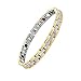 Vinca Mascot Ladies Elegant Magnetic Bracelet for Women Arthritis Pain Relief Perfect Health, Gold Silver