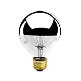 Bulbrite 100G25HM Half Chrome 100W Globe Shape Bulb (2 Pack)