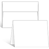 Blank White Cards and Envelopes 200 Pack, Ohuhu 4.25 x 5.5 Heavyweight Folded Cardstock and A2 Envelopes for DIY Greeting Car