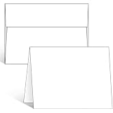 Ohuhu Blank White Cards and Envelopes 50 Pack - 4.25" x 5.5" Heavyweight Folded Cardstock and A2 Envelopes for DIY Greeting Cards Wedding Birthday Invitations Baby Shower Thank You Cards and More