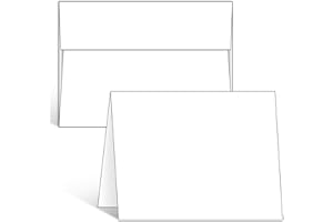 Blank White Cards and Envelopes 200 Pack, Ohuhu 5 x 7 Heavyweight Folded Cardstock and A7 Envelopes for DIY, Wedding, Birthda