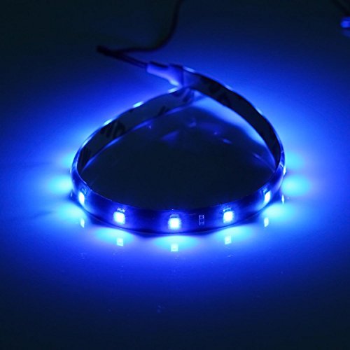 Partsam 2X 12" Blue 15 SMD LED Interior Exterior Strip Footwell Universal Lighting Kit - Thumbnail 5