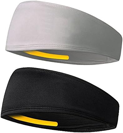 Headbands Sports Sweatbands Mens Womens - Non Slip Design & Moisture Wicking - Wide Athletic Elastic Head Sweatbands for Yoga, Work Out, Running, Cycling, Hiking, Crossfit, Tennis