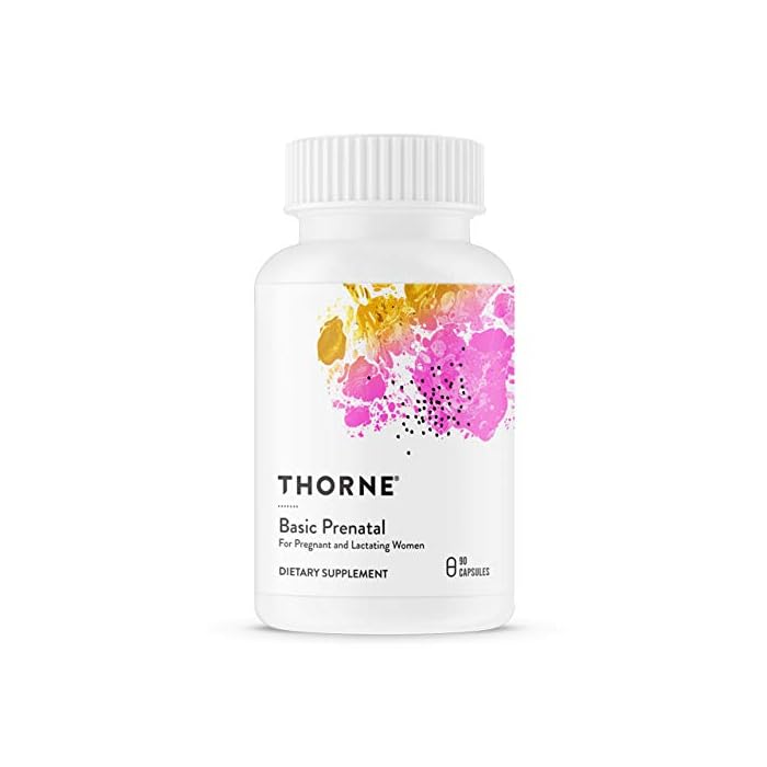 Thorne Research - Basic Prenatal - Folate Multivitamin for Pregnant and Lactating Women - 90 Capsules