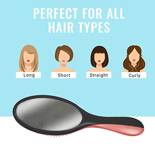 Wet Brush Detachable Detangler Mirror ComboSnagFree, AntiStatic Brush, No pain, SplitEnds