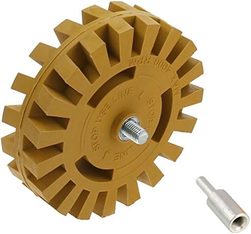 Docadisc Decal Removal Eraser Wheel Tool Kit4 Inch Rubber Power Drill Attachment For Removing Pinstripes Stickers Adhesive Vinyl Decals From Cars Rvs Boats And More