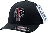 Punisher Red Line Black Flex Fit Hat 11199