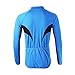 ARSUXEO Outdoor Sports Men's Slim Fit Cycling Jersey Long Sleeves Bike Bicycle MTB Shirts 6022 Blue Size Large