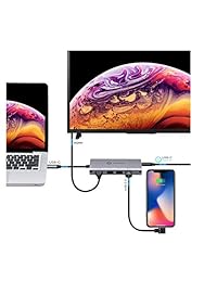 NOMBARGO   Adaptador USB C 8 en 1 con 1 puerto Ethernet gigante, USB C a 4K HMDI, 3 USB 3.0, 2.0 compatible, SD TF Micro SD, entrega de energía, Mac Book, Chrome Book, otros productos tipo C (gris)