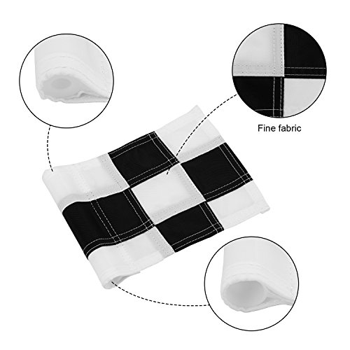 KONDAY Golf Flag，Practice Green Golf Flags, Solid Nylon and Checkered Traning Golf Putting Green Flags, Indoor Outdoor Backyard Garden Portable Golf Target flags - Thumbnail 4