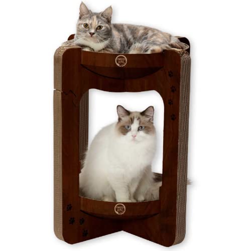 Necoichi Cat Scratcher Tower for Indoor Cats - Cat Scratching Post Lounger with…