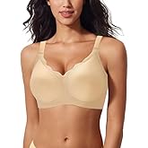 Wireless Jelly Bra for Women No Underwire Seamless Full Coverage Push Up Support Bralette Comfortable Scalloped Everyday Bra