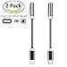 Nylon Braided USB C to 3.5mm Headphone Jack Cable Adapter 2-Pack,Sartyee Type C 3.1 Male to 3.5mm Female Stereo Audio Headphone Connector for LeEco Le 2/Max 2, Not Fit for HTC (Black)