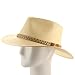 ULTRAFINO Authentic Aficionado Straw Panama Outback Safari Hat with Braided Hatband
