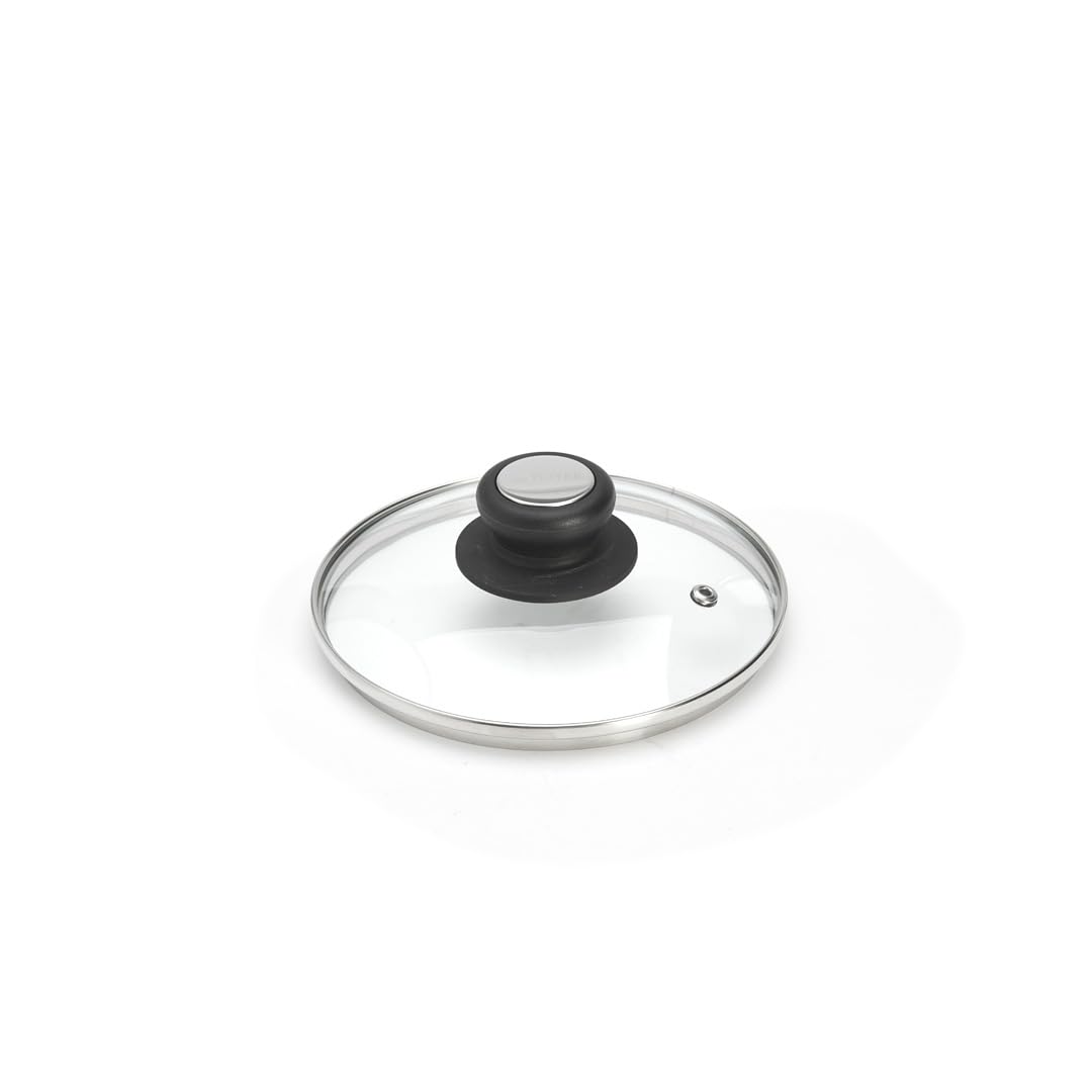 De Buyer 4112.16 Glass Lid with Bakelite Stainless Steel Knob, 16 cm Diameter