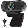 Webcam, HD Webcam 1080P with Privacy Shutter and Tripod Stand, Pro Streaming Web Camera with Microphone, Widescreen USB…