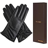 Womens Winter Leather Touchscreen Texting Warm Driving Lambskin 100% Pure Genuine leather Gloves