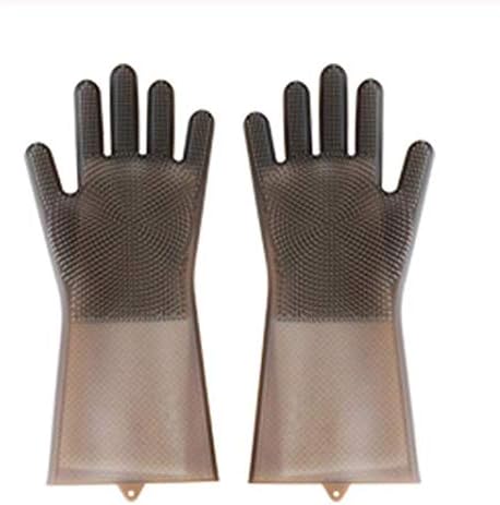 1Pc Magic Silicone Cleaning Brush Scrubber Gloves Heat Resistant Scrub Tool