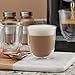 Cappuccino Cups Set of 4 - Insulated Espresso Glasses (6 oz)