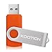 Kootion 10 X 1GB USB Flash Drive 1gb Flash Drive Swivel Thumb Drive Memory Stick Keychain Design Orange