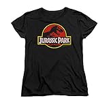 JURASSIC PARK/CLASSIC LOGO-S/S WOMEN'S TEE-BLACK-MD