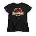 JURASSIC PARK/CLASSIC LOGO-S/S WOMEN'S TEE-BLACK-MD
