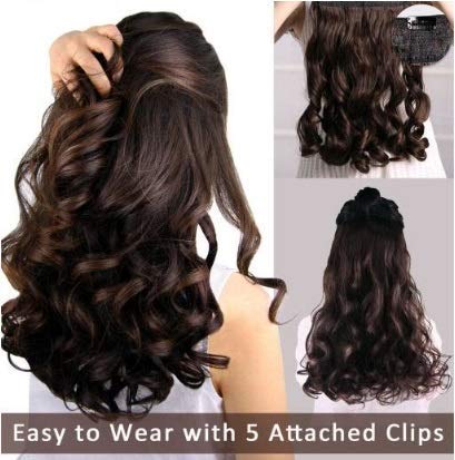 Iyaan Synthetic Curly Hair Extension For Women And Girls 5 Clips