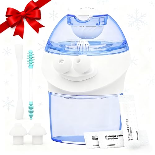 Photo 1 of Henavix Advanced Nasal Irrigation System, Rechargeable Sinus Rinse Kit with 1 Nose Cleaner and 15 Salt Packets, Self-Cleaning Nasal Irrigator, Safety-Protection for Congestion Relief & Nasal Rinse