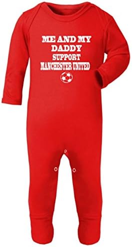 Manchester United Novelty babygrow Rompersuit sleep suit onesie (6-12 months)