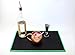 Bar Mat – Superior Rubber Barware – 18 x 12 inches – Non-Slip - Service and Spill Mat – Black with Green Edge