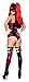 Roma Costume 2 Piece Sexy Jokester Costume, Black/Red, Small