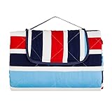 Make it fun Extra Large Picnic & Outdoor Blanket with Waterproof Backing 90″ x 80″