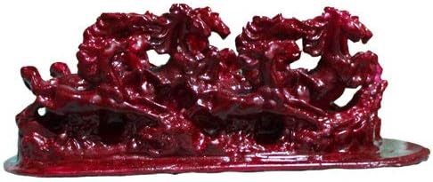 Petrichor Victory Galloping Red Running Horses Pair Figurine for Positive Energy Vibrations (Colour: Red) (11 inch - 12 Horses in one)