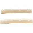 Musiclily Pro Slotted Bone J Bass Nut With Curved Bottom for 4 String Jazz Bass, 39.5x3.2x4.8mm (Set of 2)