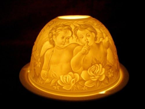 Pair of Gift Set Sweet Angels Tea Light Holder Porcelain with Tea Light Holder Angel