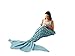Kpblis Mermaid Blanket Bedding Large Tail Blanket with Scales Pattern Extra Warm and Soft Throw Blanket Sleeping Bag Birthday Saint Valentine's Day Gift Present for Adult 71×35inch Blue
