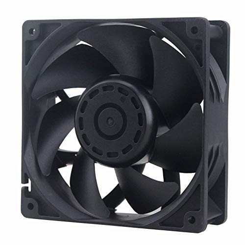 GDSTIME Dual Ball Bearing Big Air Flow High Speed Preesure 4500rpm 12038 12cm 120mm X 38mm 5 Inch 12v Dc Cooling Fan