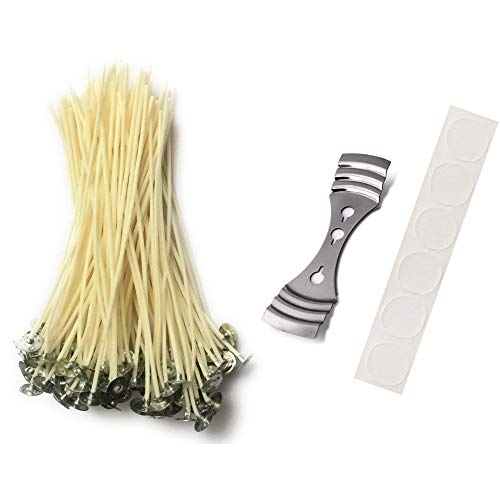 Candle Wicks for Making Soy Candles 60 Pieces, 6" Length, Slow Burn