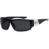 Locs 91058 Black Sunglasses | Authentic Gangster Maddogger OE Silver Arms Shades