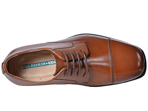 Florsheim Kids Boys' Reveal Cap Toe Jr Oxford, Cognac, 10 M US Toddler